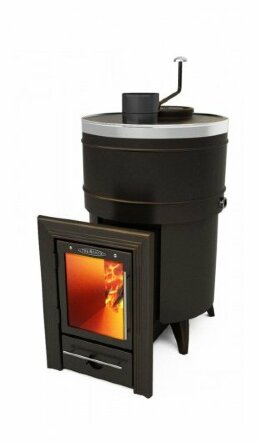 Дровяная банная печь-кондиционер TMF Скоропарка 2012 Inox Люмина черная бронза